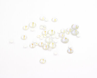 Neon Glitter White SS 30 Superior Glamour Hotfix steentjes per 36 stuks (0,25 gross)