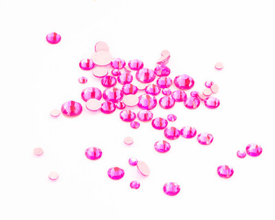 Neon Glitter Fuchsia SS 10 Superior Glamour Hotfix steentjes per 144 stuks (1 gross)