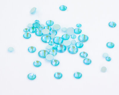 Neon Glitter Blue SS 16 Superior Glamour Hotfix steentjes per 144 stuks (1 gross)