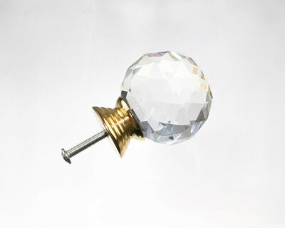 Deurknoppen 40 mm Gouden voet Kleur Crystal