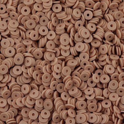 Katsuki polymeer disc kralen (6 mm) Cappuccino ca. 1000 stuks