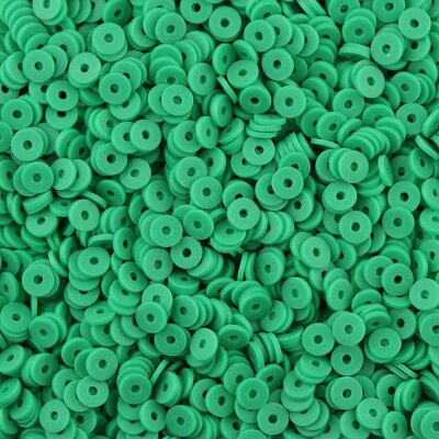 Katsuki polymeer disc kralen (6 mm) Forest Green ca. 1000 stuks