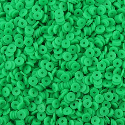 Katsuki polymeer disc kralen (6 mm) Grass Green ca. 1000 stuks