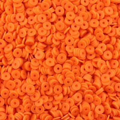 Katsuki polymeer disc kralen (6 mm) Orange ca. 1000 stuks