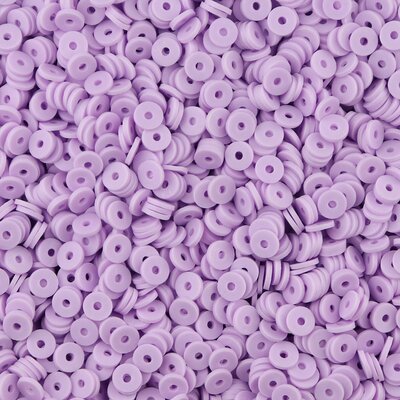 Katsuki polymeer disc kralen (6 mm) Pale Lavender ca. 1000 stuks