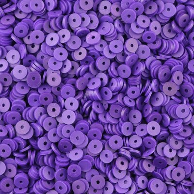 Katsuki polymeer disc kralen (6 mm) Purple Heart ca. 1000 stuks