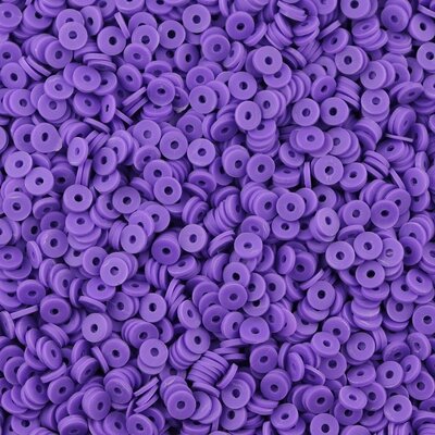 Katsuki polymeer disc kralen (6 mm) Royal Purple ca. 1000 stuks