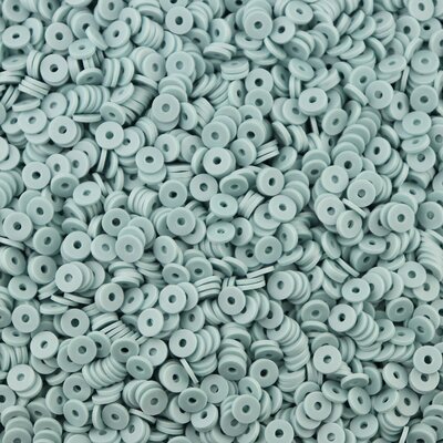 Katsuki polymeer disc kralen (6 mm) Sage Green ca. 1000 stuks