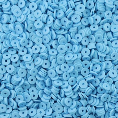 Katsuki polymeer disc kralen (6 mm) Sky Blue ca. 1000 stuks