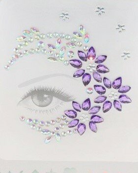 Zelfklevende strass tattoo naast oog - 103