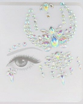 Zelfklevende strass tattoo naast oog - 104