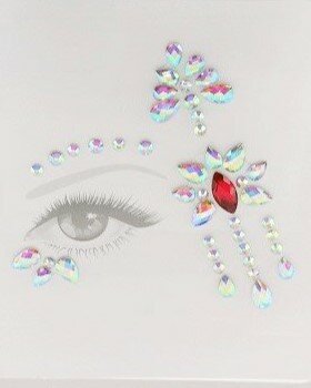 Zelfklevende strass tattoo naast oog - 106