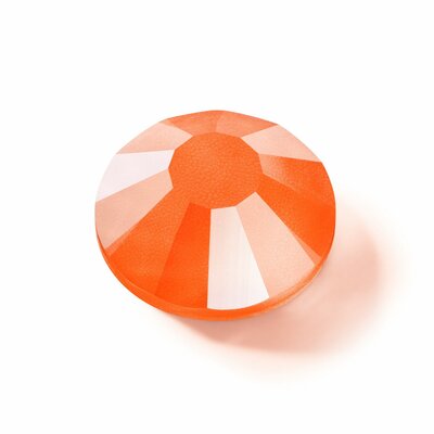 Crystal Neon Orange HF (SS6) - Preciosa hotfix steentjes Chaton Rose Maxima (Neon Glow in the Dark) per 144 stuks (1 gross)