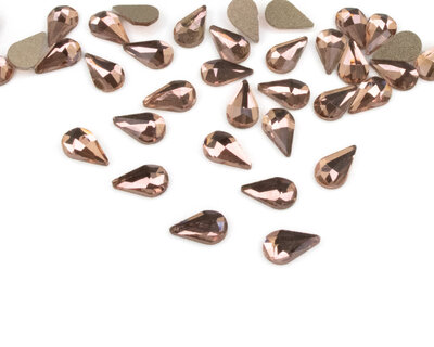 Druppel 5x8 mm Light Peach Non hotfix Rhinestones figuren Superior Glamour (5009)Lt.Pch