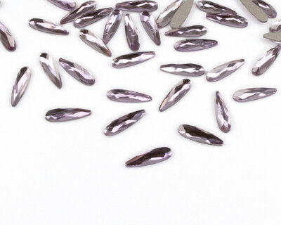Druppel smal 10 mm Light Amethyst Non hotfix Rhinestones figuren Superior Glamour (5007)Lt.AM