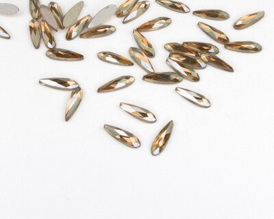 Druppel smal 10 mm Shadow Non hotfix Rhinestones figuren Superior Glamour (5007)SHA