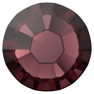 Burgundy (515) SS8 - Swarovski Xilion Rose 2038 Hotfix Flatback per 144 stuks