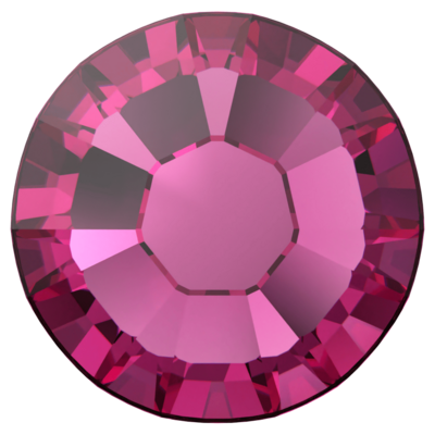 Fuchsia (502) SS8 - Swarovski Xilion Rose 2038 Hotfix Flatback per 144 stuks