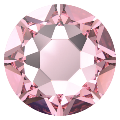 Light Rose (223) SS40 - Swarovski Xirius Rose 2078 Hotfix Flatback per 36 stuks