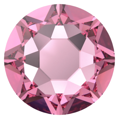 Rose (209) SS30 - Swarovski Xirius Rose 2078 Hotfix Flatback per 36 stuks