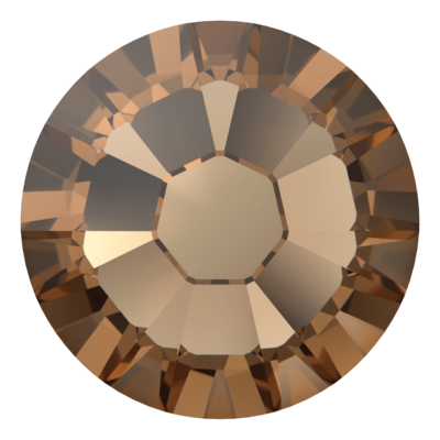 ReCreated™ Light Smoked Topaz (1402) SS8 - Swarovski Xilion Rose 2038 Hotfix Flatback per 144 stuks
