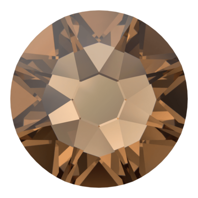ReCreated™ Light Smoked Topaz (1402) SS30 - Swarovski Xirius Rose 2078 Hotfix Flatback per 36 stuks