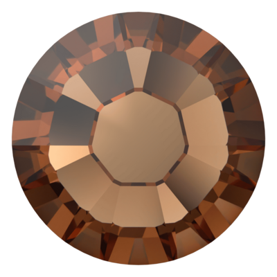 ReCreated™ Smoked Topaz (1403) SS10 - Swarovski Xilion Rose 2038 Hotfix Flatback per 144 stuks