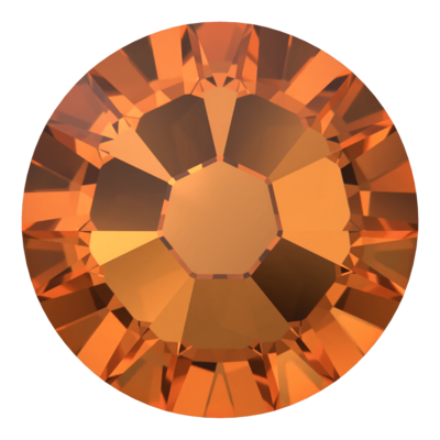 Dark Orange  (1202 TCF™) SS8 - Swarovski Xilion Rose 2038 Hotfix Flatback per 144 stuks