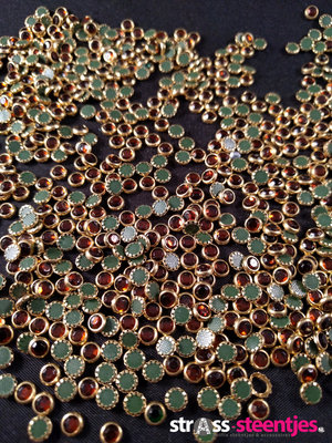 Hotfix Trim SS 16 Kleur Goud-Bruin