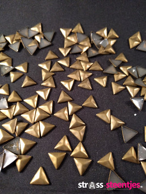 Hotfix Studs Figuur Driehoek 8-10 mm Kleur Brons