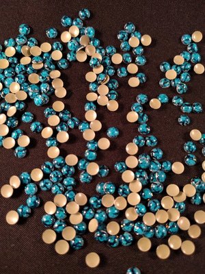 Hotfix Epoxy 4 mm Kleur Tijger Blauw