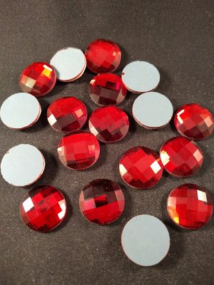 Non hotfix plakstenen Kleur Rood 18 mm