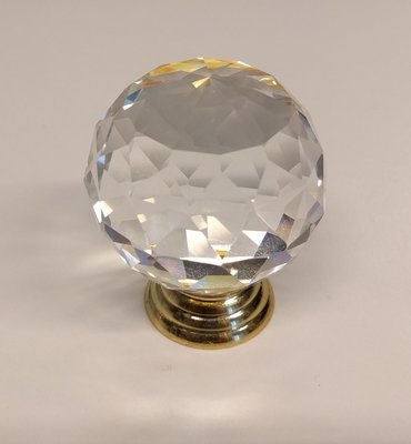 Deurknoppen 40 mm Gouden voet Kleur Crystal
