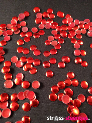 Hotfix Nailheads Kleur Rood rond 6 mm