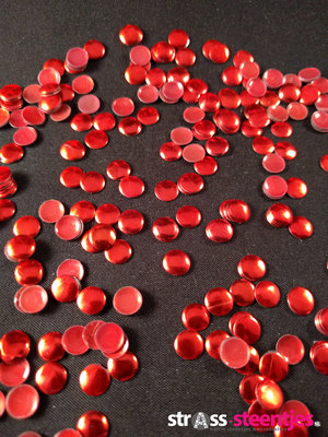 Hotfix Nailheads Kleur Rood rond 5 mm